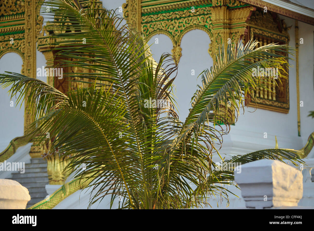 Wat Ho Pha Bang, Royal Palace, a Luang Prabang, Laos Foto Stock