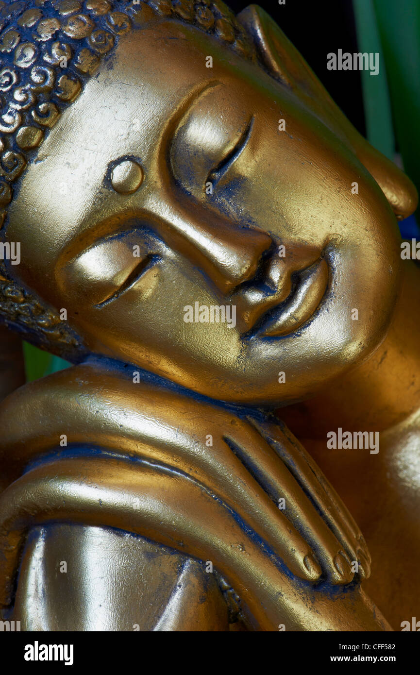 Testa della statua del Buddha, Bangkok, Thailandia, Sud-est asiatico, in Asia Foto Stock