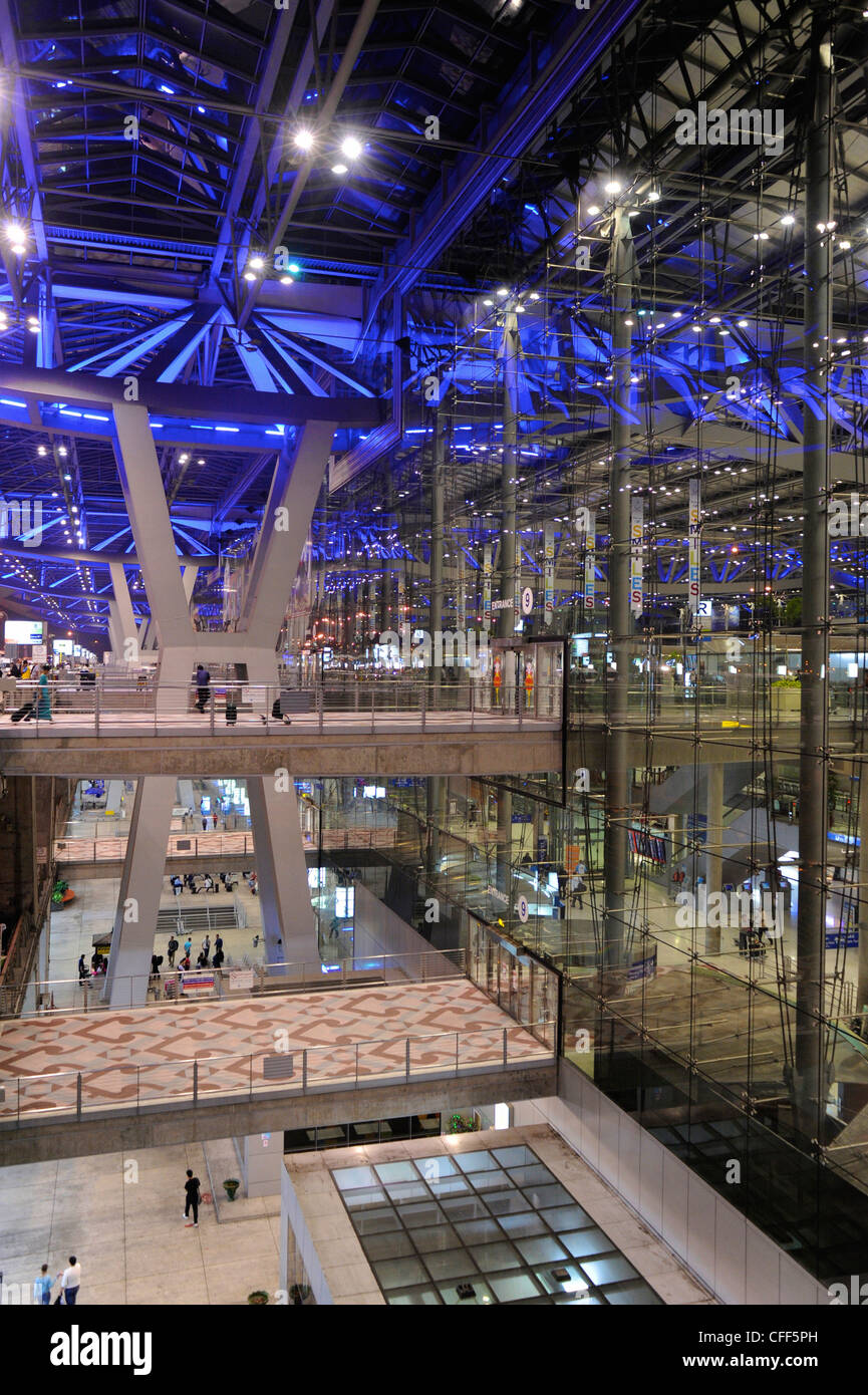 Ingresso all'Aeroporto Internazionale Suvarnabhumi di Bangkok, Tailandia, Asia Foto Stock
