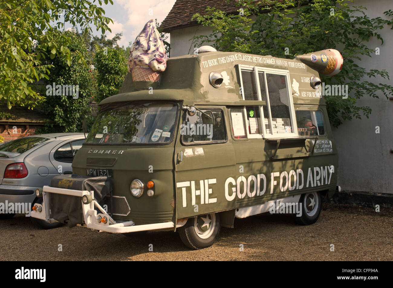 " Il buon cibo army van Foto Stock