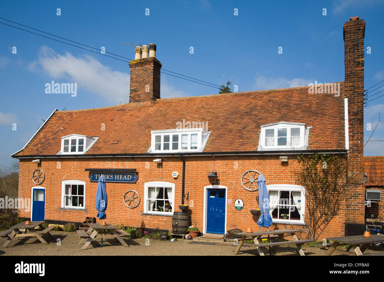 Le teste di turco pub, Hasketon, Suffolk, Inghilterra Foto Stock
