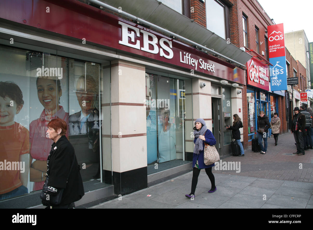 EBS Building Society ramo sul Liffey Street a Dublino in Irlanda Foto Stock