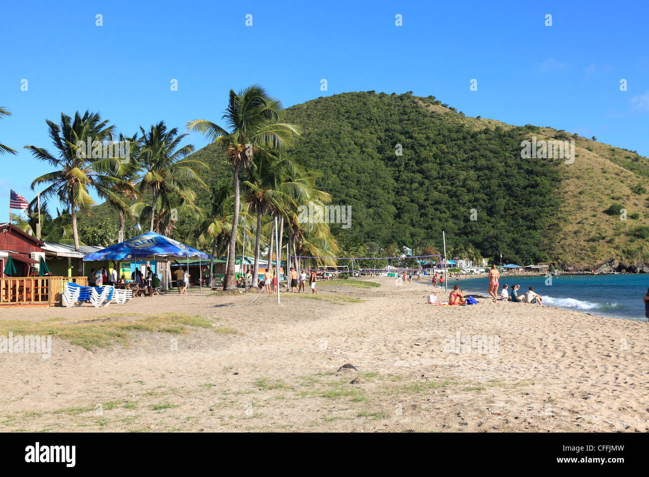 Timothy beach in Saint Kitts Foto Stock