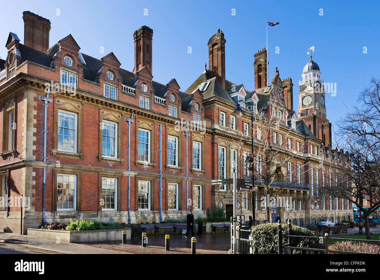 Il Municipio, la piazza del Municipio, Leicester, Leicestershire, England, Regno Unito Foto Stock