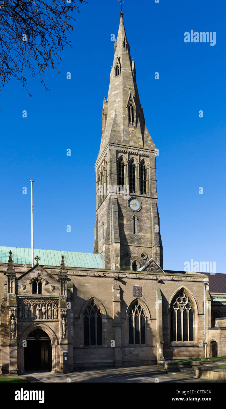 Cattedrale di Leicester, Leicester, Leicestershire, England, Regno Unito Foto Stock
