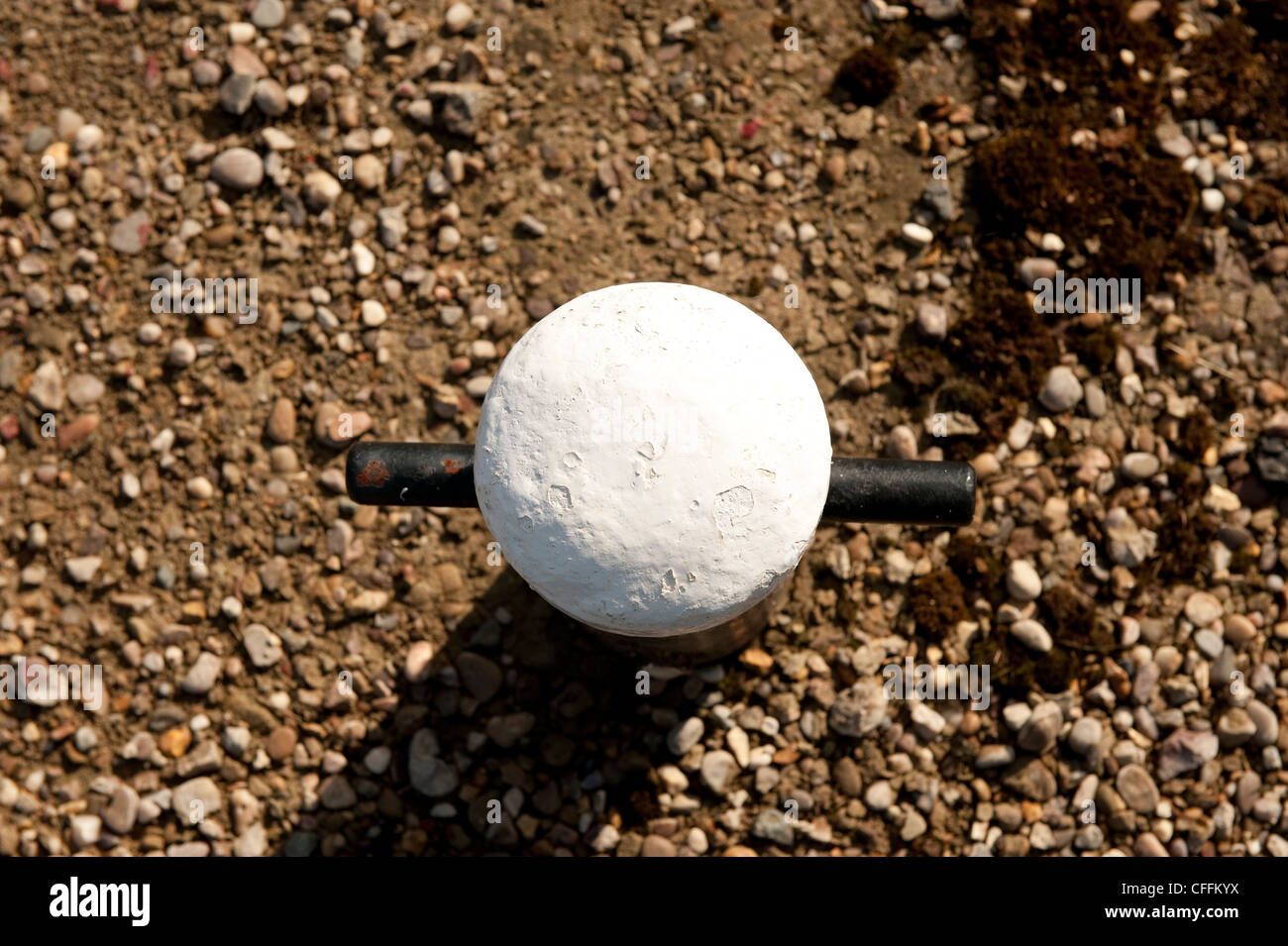 Canal Ormeggio barca Post per fune REGNO UNITO Foto Stock