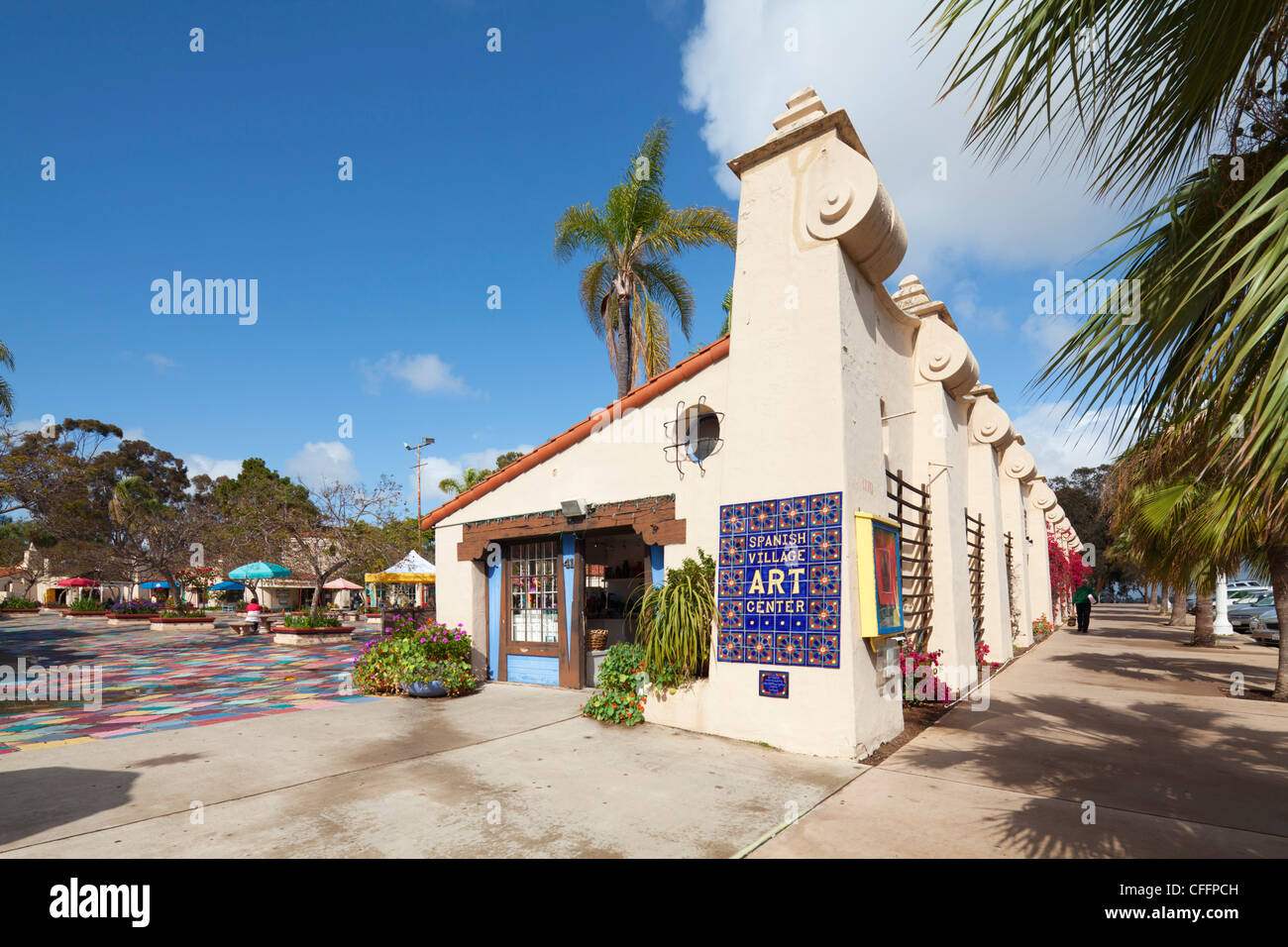 Villaggio Spagnolo Arts Centre di San Diego Foto Stock