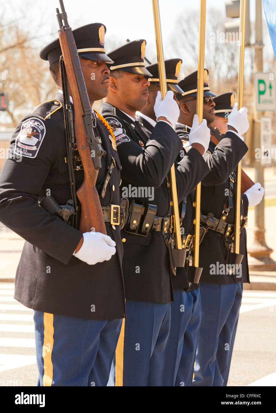 Noi Pentagono Guardia d'onore drill team - Washington DC, Stati Uniti d'America Foto Stock
