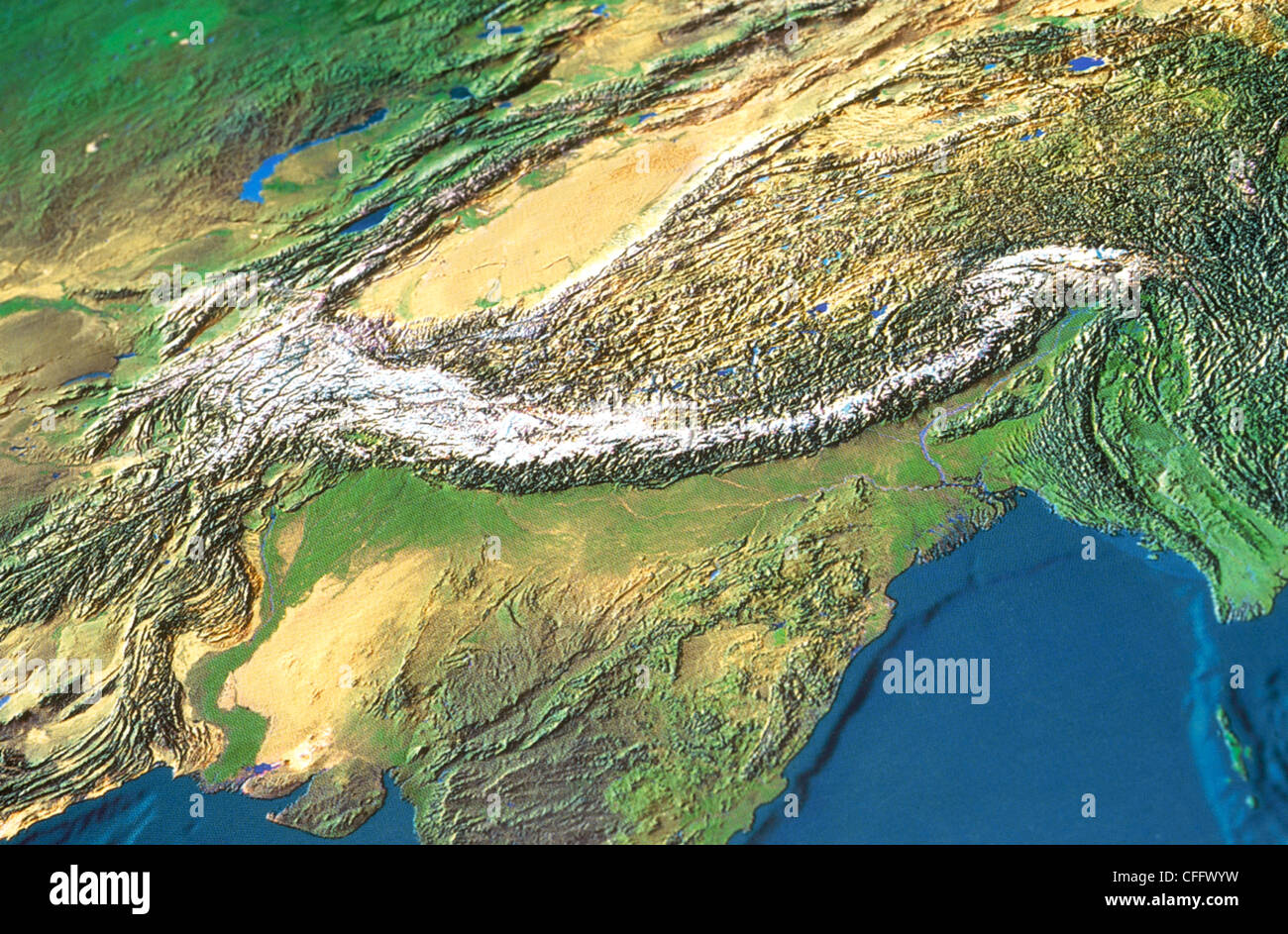 Mappa di Himalaya Foto stock - Alamy