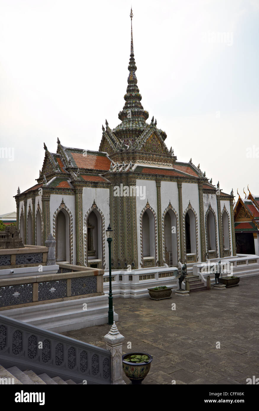 Phra Wiharn Yod hall, Grand Palace a Bangkok, in Thailandia Foto Stock