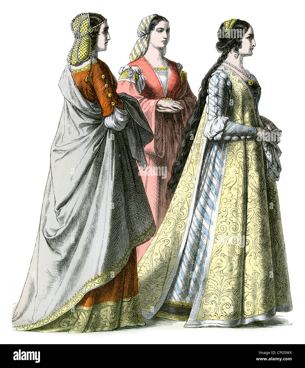 Xv secolo nobili donne di Firenze Foto Stock