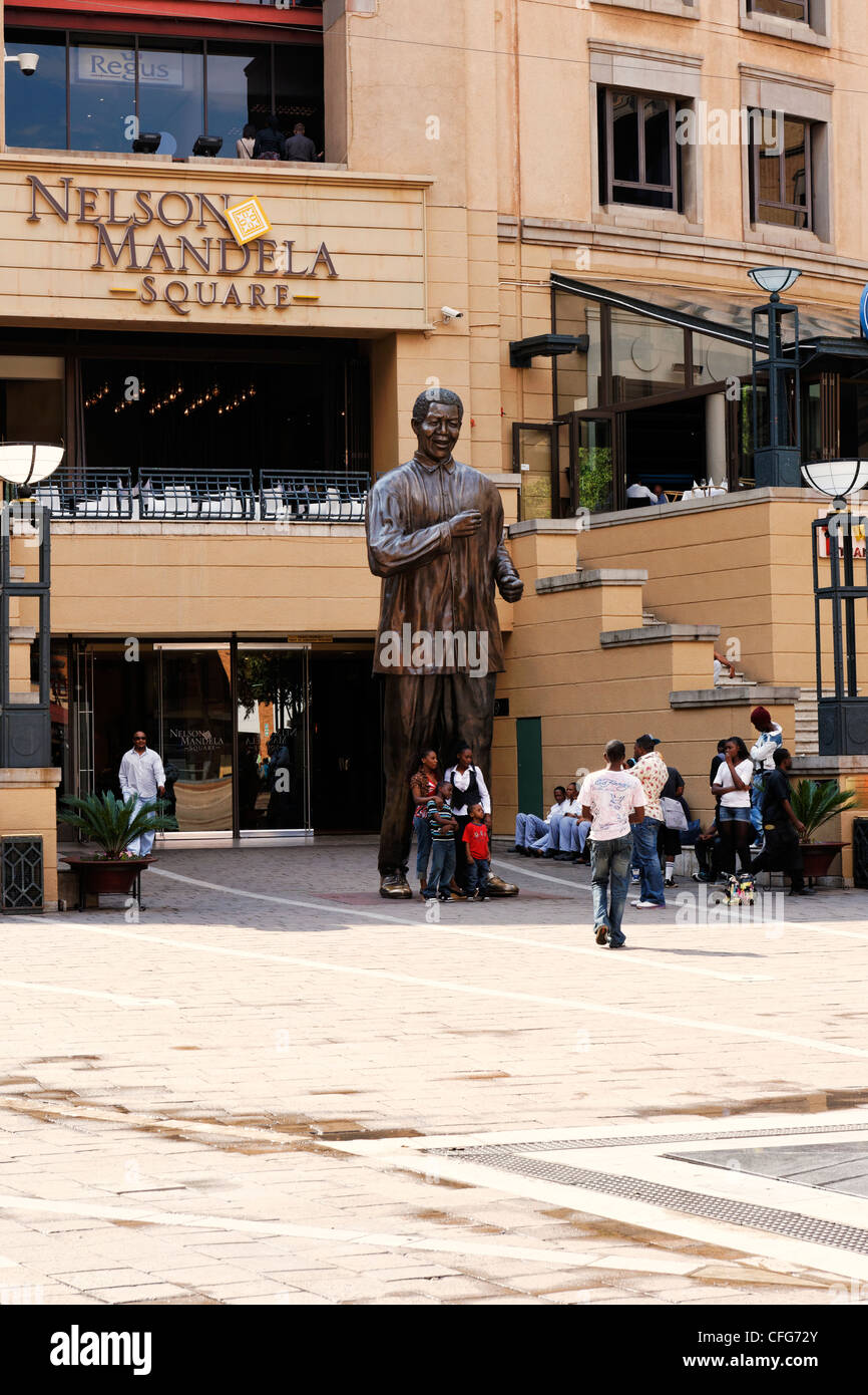 Nelson Mandela figura, Johannesburg Sudafrica Foto Stock