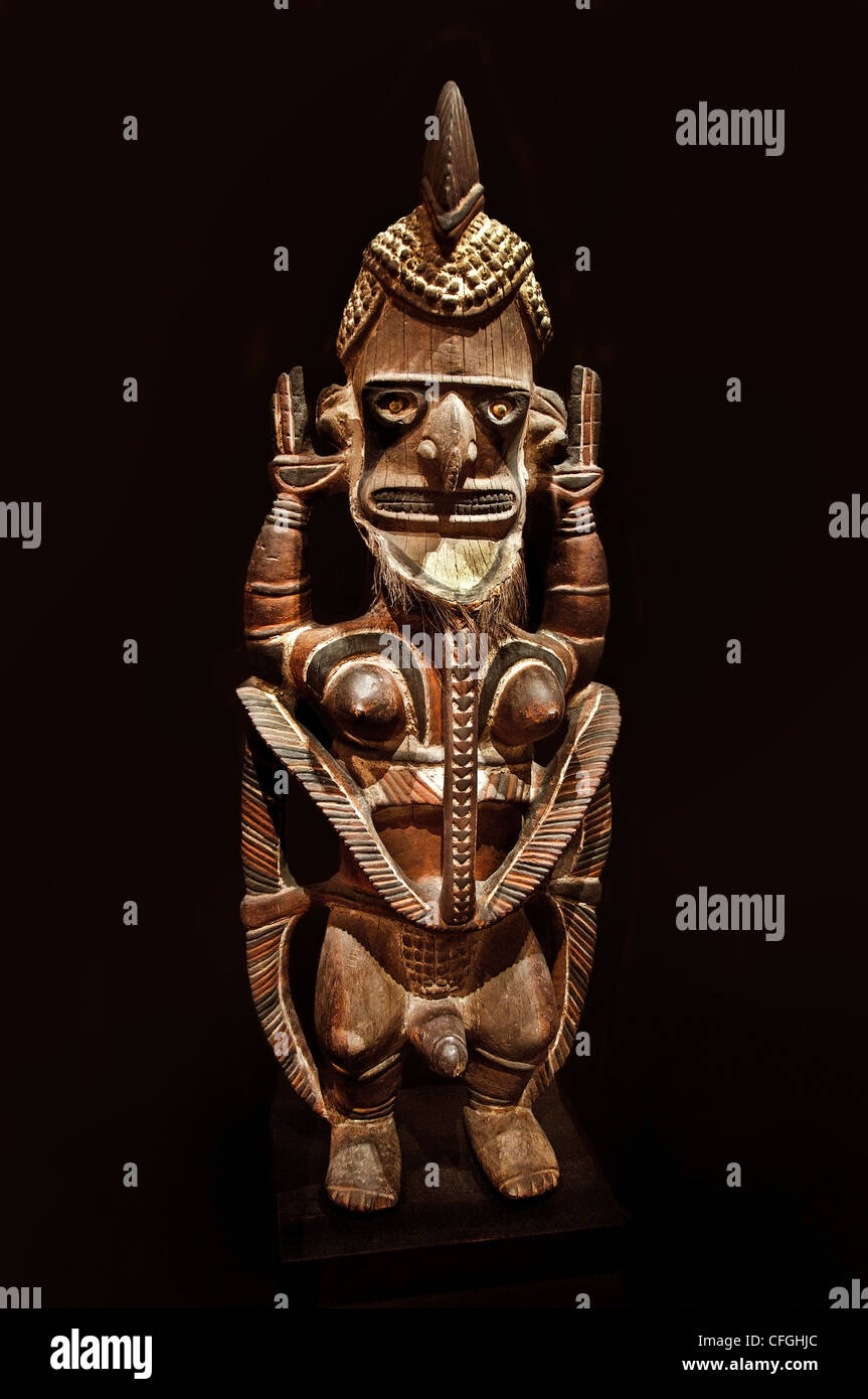 La figura Uli il rito funebre scultura di 18 - 19 Secolo Isola Nuova Irlanda Papua Nuova Guinea Foto Stock