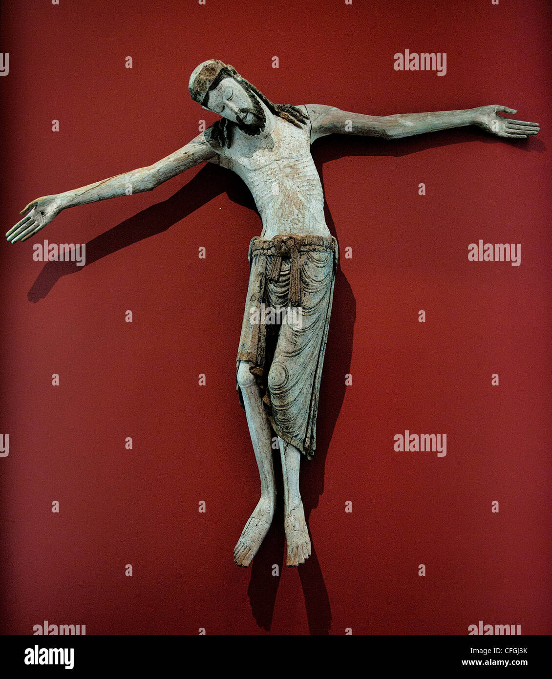 Cristo deposto dalla croce Borgogna 12 secolo Louvre Francia - Francese Foto Stock