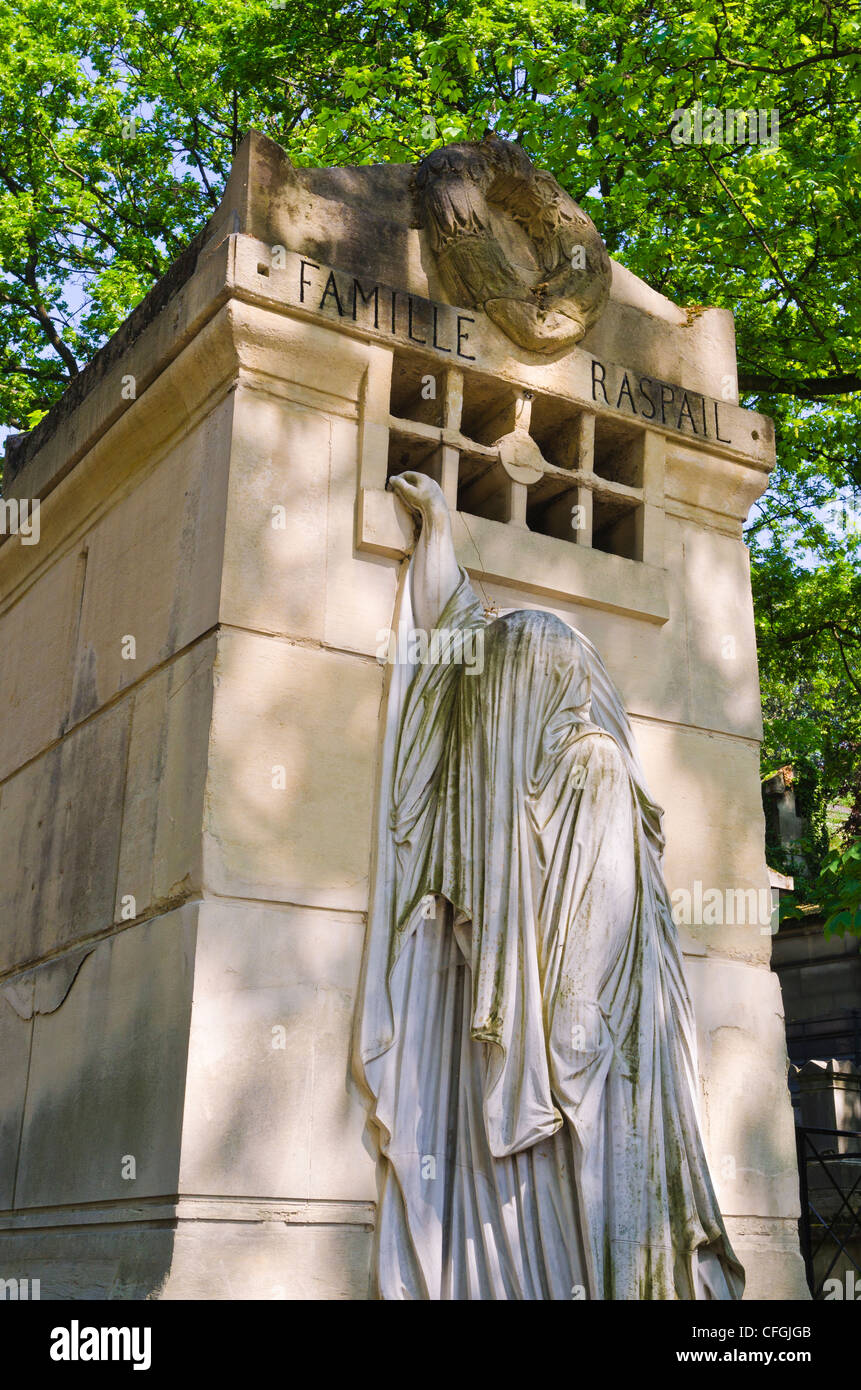Raspail mausoleo al cimitero di Père Lachaise, Parigi, Francia Foto Stock