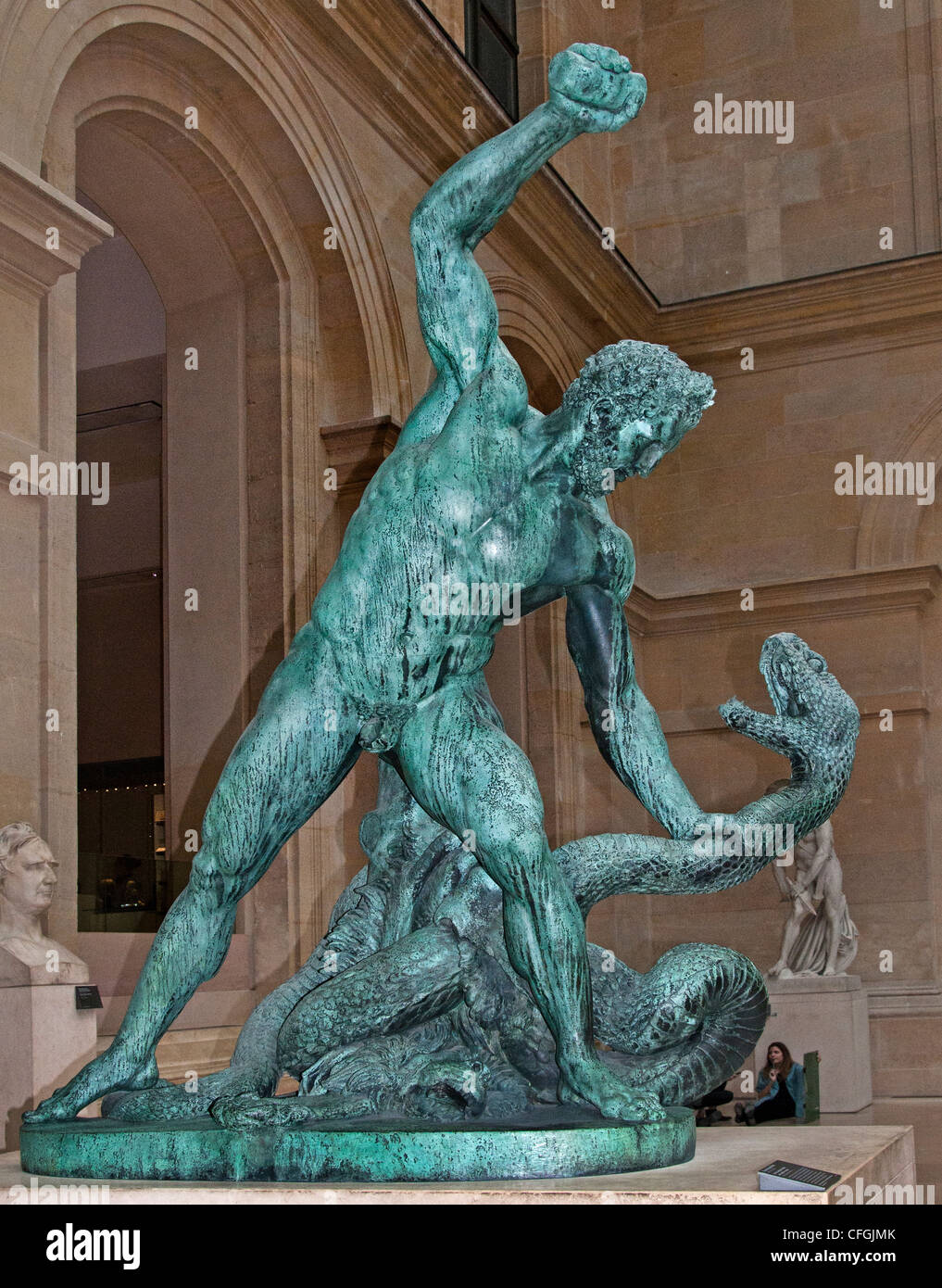Ercole in lotta Acheloos trasformato in un serpente di bronzo 1824 François Joseph Bosio Francia - Francese Foto Stock