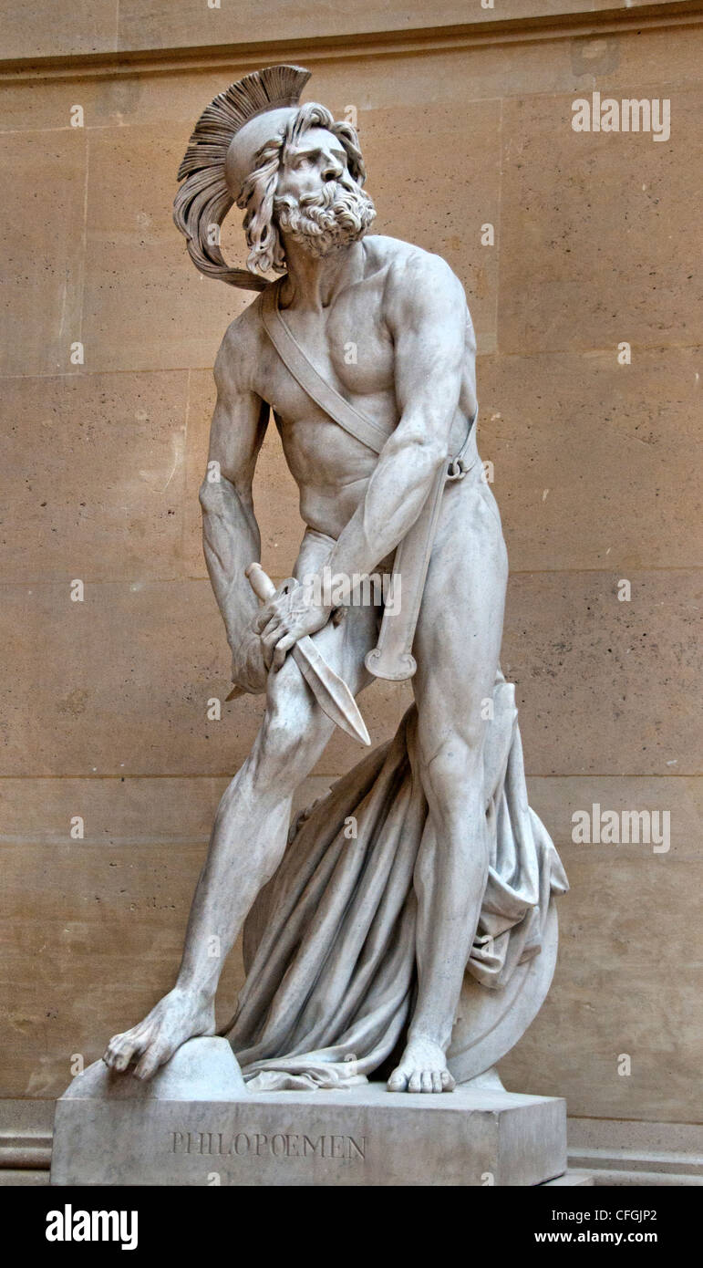 Philopoemen 1837 da Pierre-Jean DAVID - DAVID D'Angers 1788 -1856 Francia - Francese l'ultimo greco Foto Stock