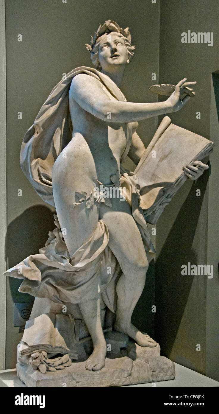 Poesia - La Poesie 1752 da Lambert Sigisbert Adam Francia - Francese Foto Stock