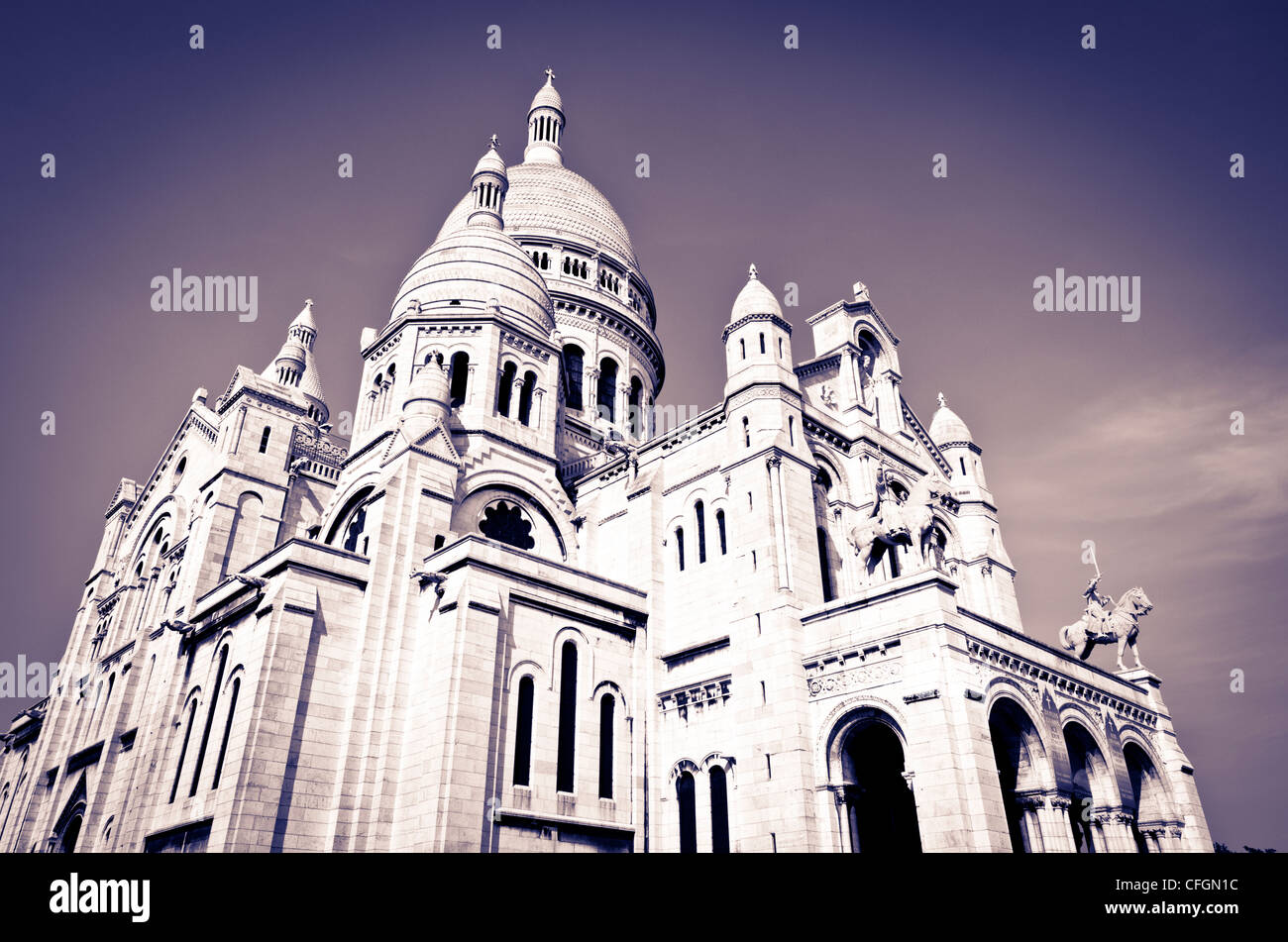 Basilica del Sacro Cuore e di Montmartre, Parigi, Francia Foto Stock