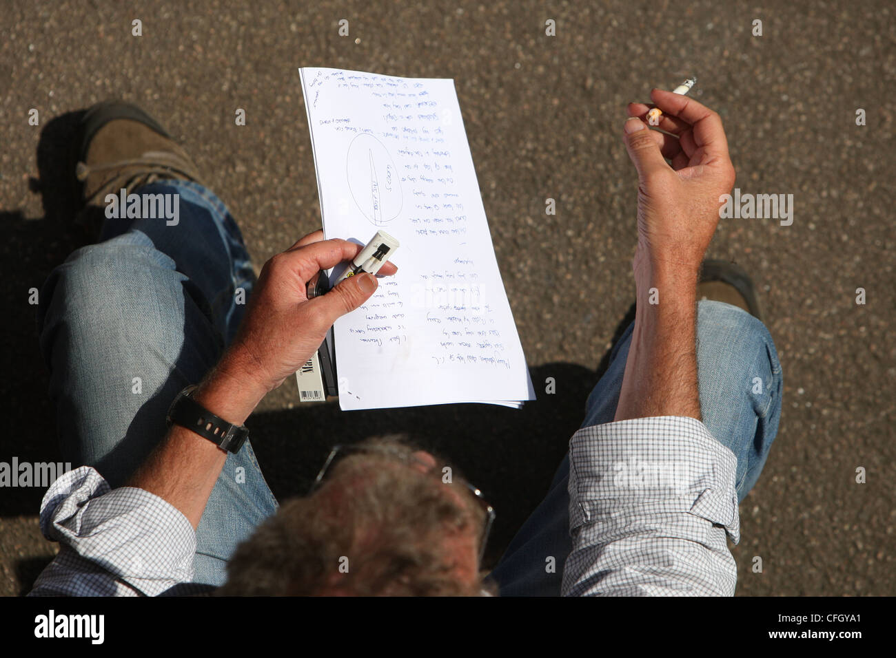 BBC Top Gear riprese stunt ferroviarie Foto Stock