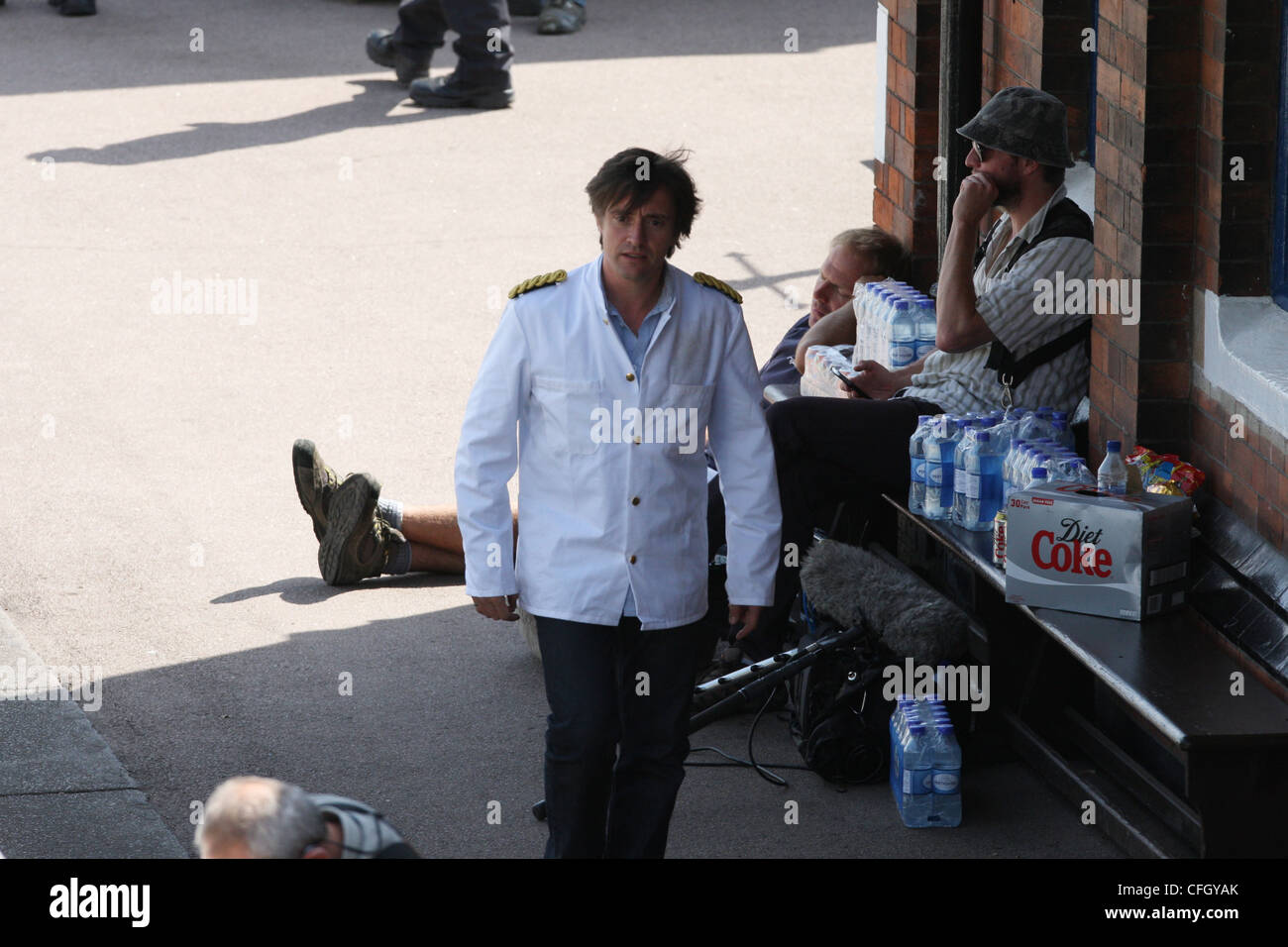 BBC Top Gear riprese stunt ferroviarie Foto Stock