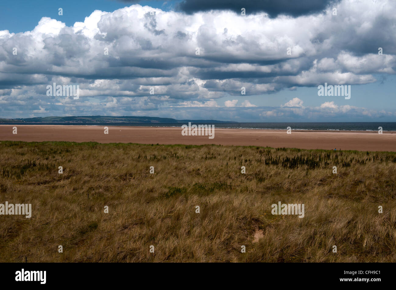 Northumberland isola santa dune e spiaggia Foto Stock