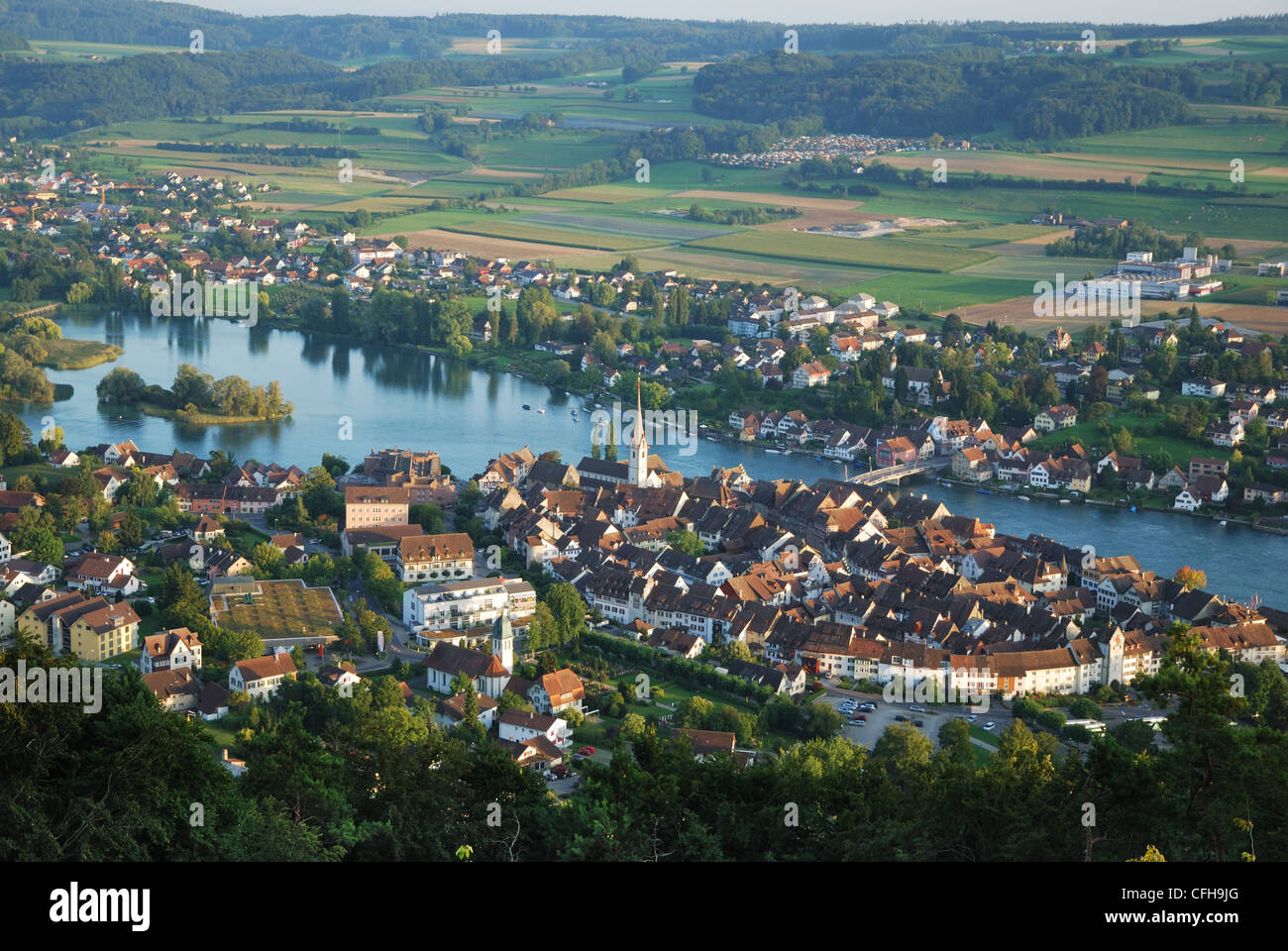 Stein am Rhein dal di sopra. Foto Stock