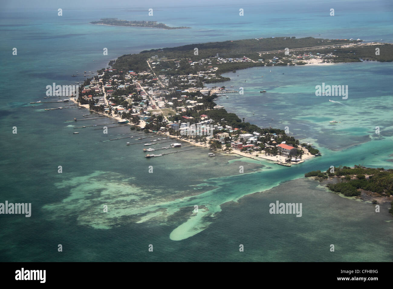 Caye Caulker, Belize Barrier Reef, Belize, dei Caraibi e America centrale Foto Stock