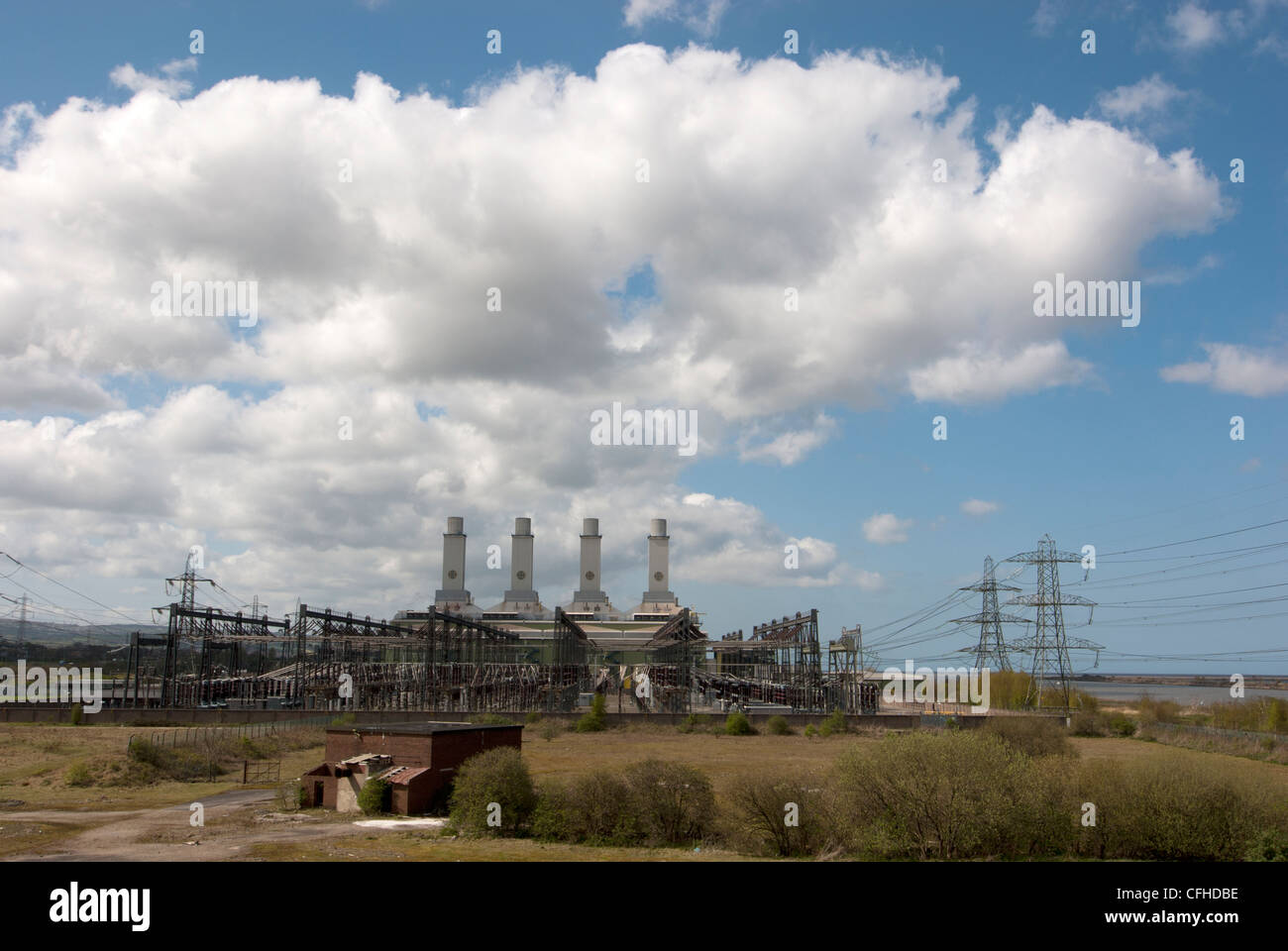 Centrale elettrica a gas a Connah's Quay nel Galles del Nord Foto Stock