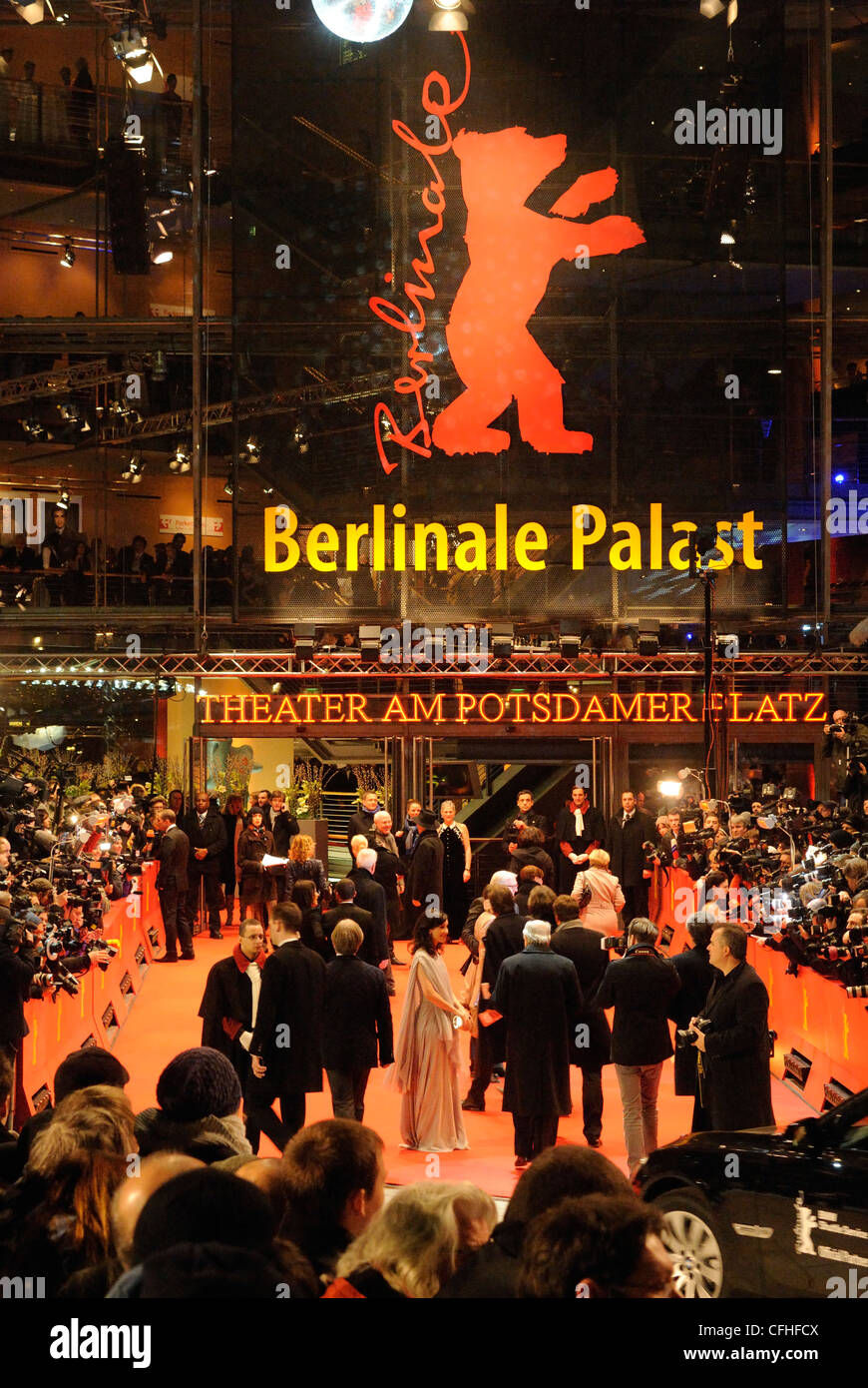 Tappeto rosso al Berlinale, il Festival Internazionale del Film, Berlinale Palast su Potsdamer Platz di Berlino, Germania, Europa Foto Stock
