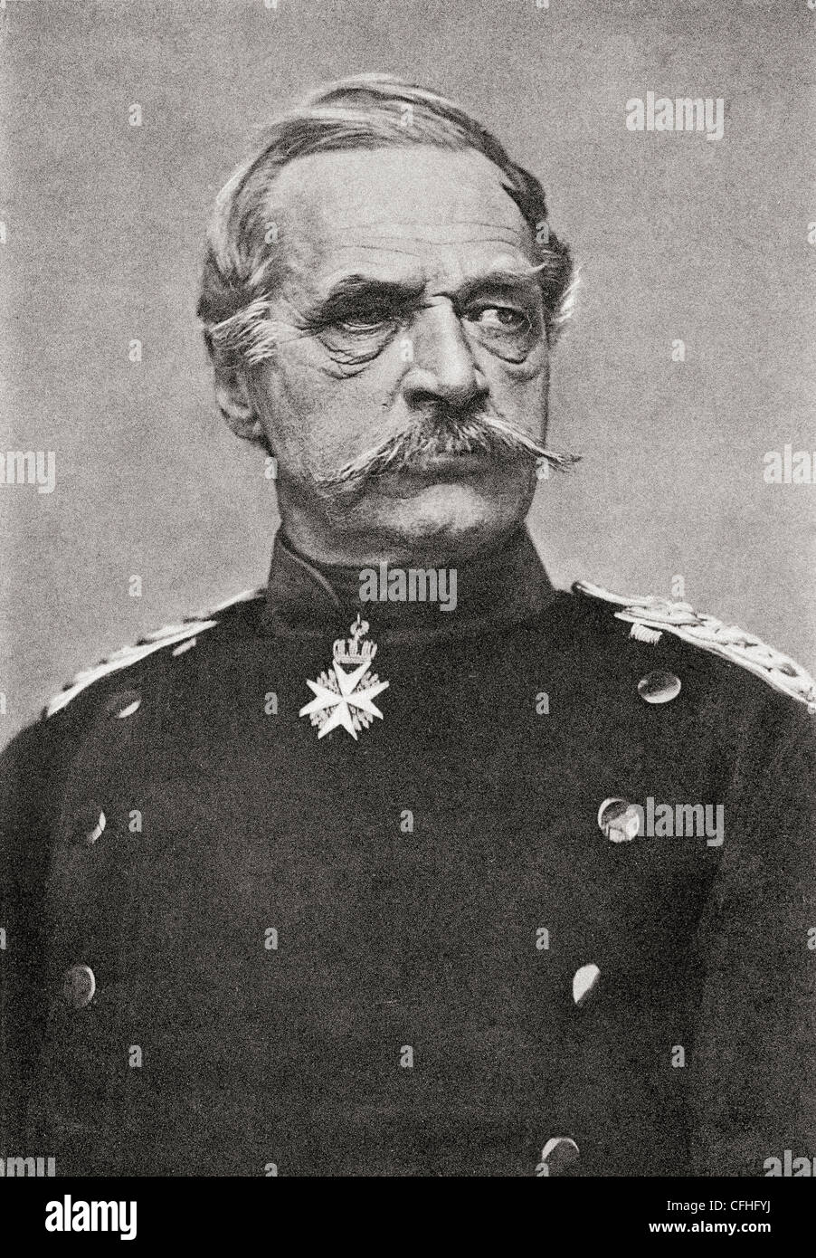 Albrecht Theodor Emil Graf von Roon, 1803 - 1879. Soldato prussiano, statista e ministro della guerra. Foto Stock