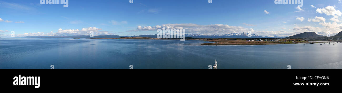Vista panoramica del Canale di Beagle Foto Stock