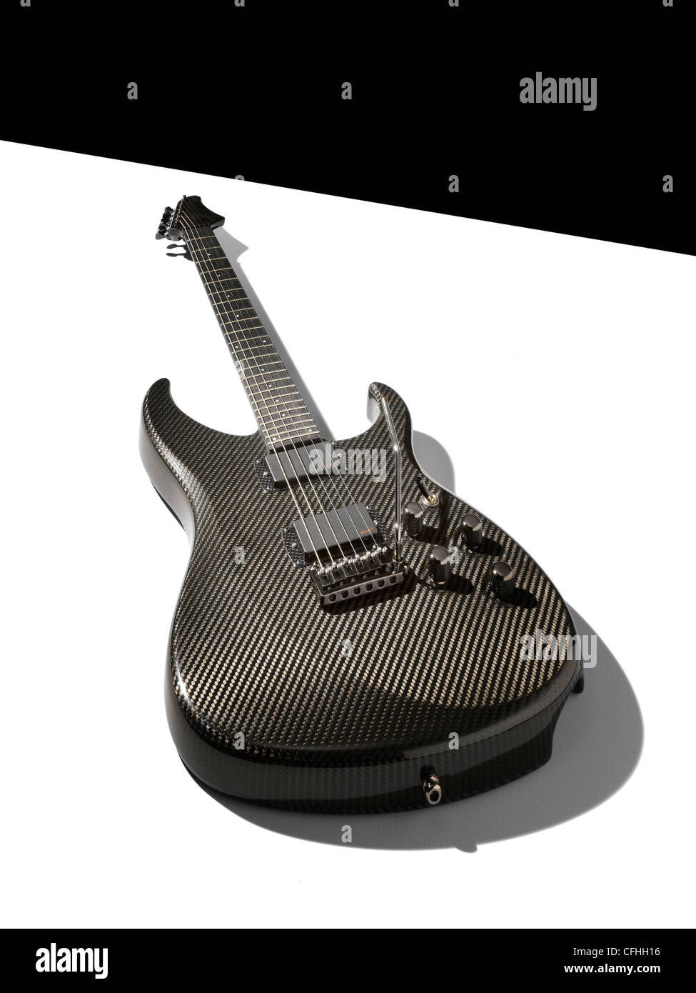 Una chitarra realizzato in fibra di carbonio Foto Stock