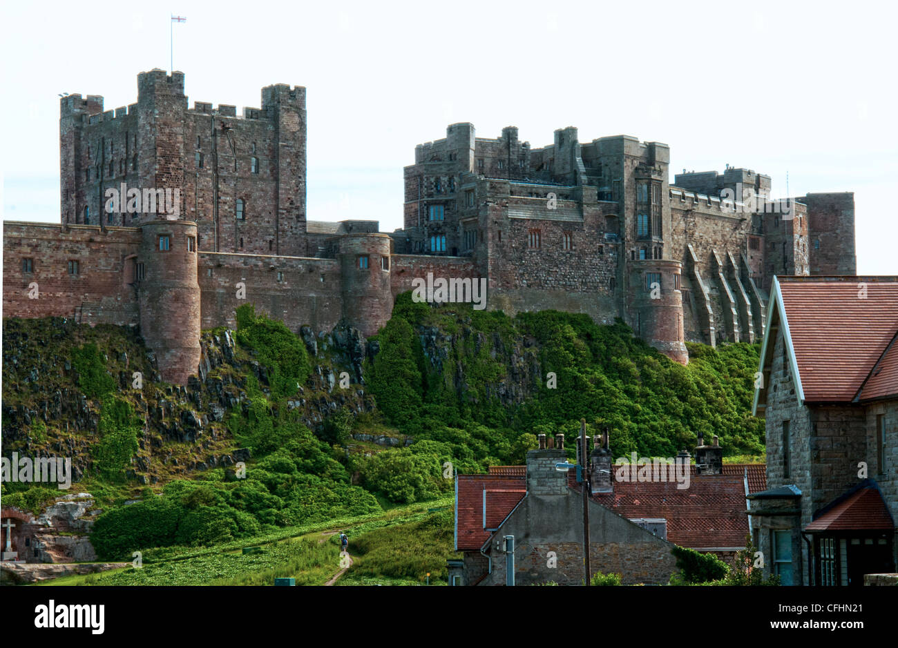 Northumberland bamburgh castle Foto Stock