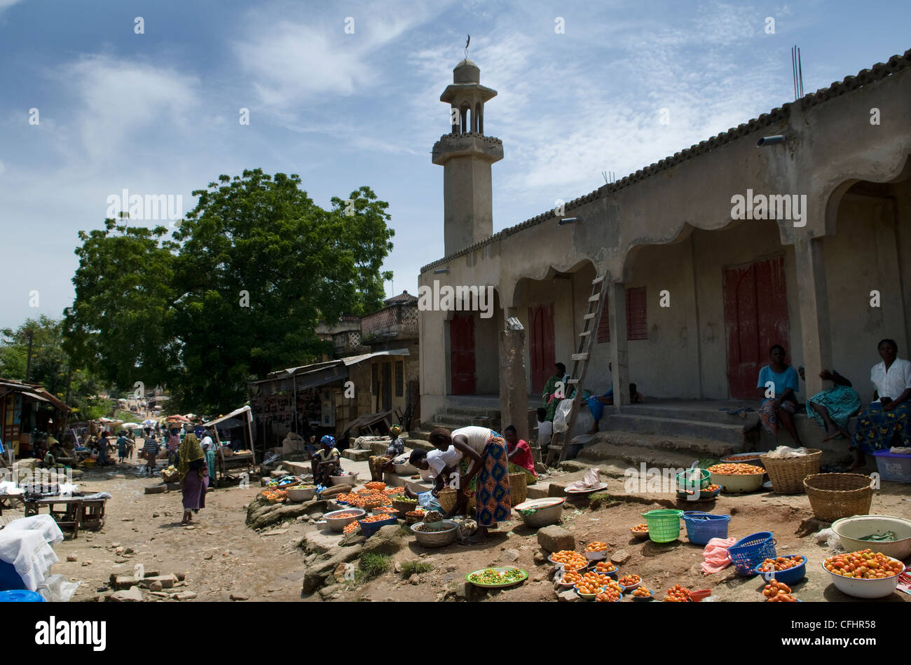Scene di mercato in Kara, Togo. Foto Stock