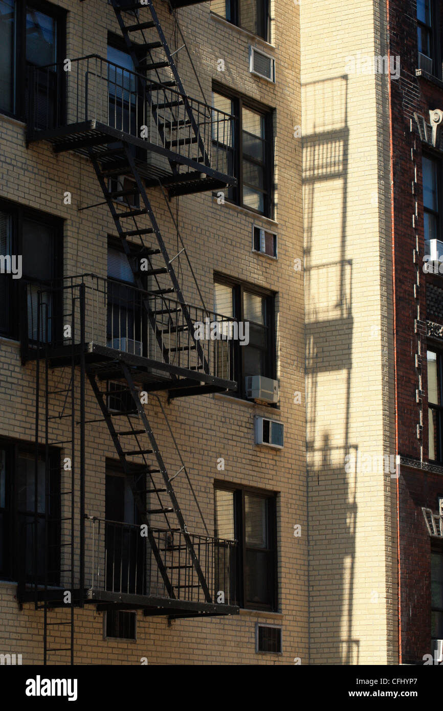 NYC Fire escape Foto Stock