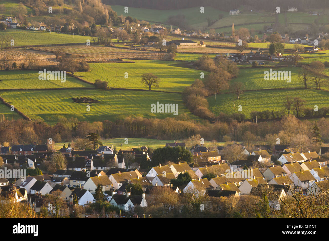 Periferia di Cotswold città mercato Stroud, Gloucestershire, Regno Unito Foto Stock