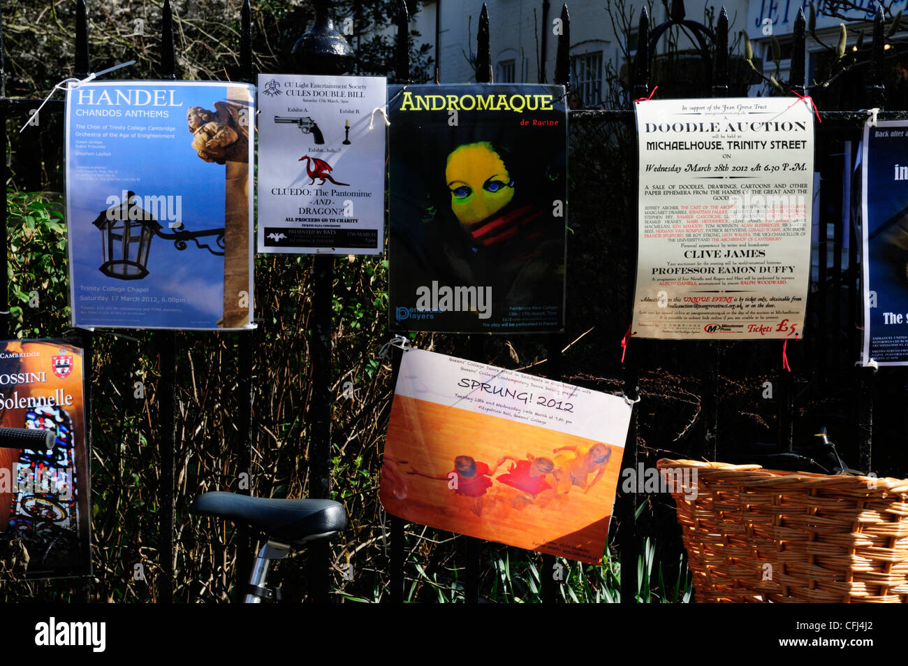 Poster, Cambridge, Inghilterra, Regno Unito Foto Stock