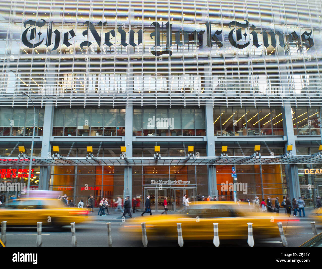 Il New York Times building esterno Foto Stock