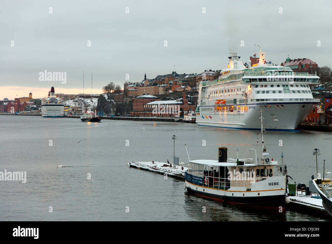 Svezia Stoccolma Harbour Foto Stock