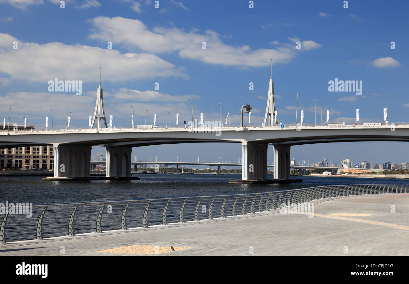 Business Bay Bridge in Dubai Emirati Arabi Uniti Foto Stock