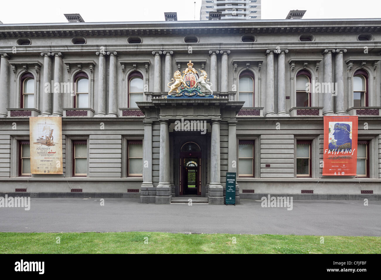 Facciata, ex Royal Mint, Melbourne, Australia Foto Stock