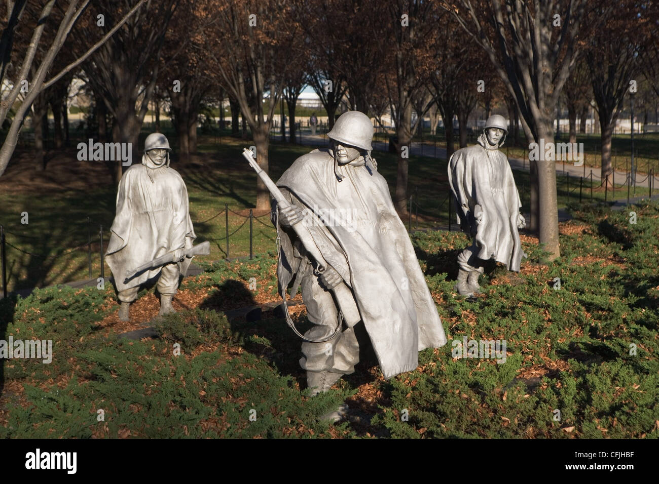 Memoriale dei Veterani di Guerra coreana, Washington DC, Stati Uniti d'America Foto Stock