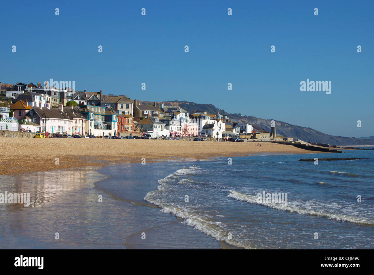 Il lungomare, Lyme Regis, Dorset, England, Regno Unito, Europa Foto Stock