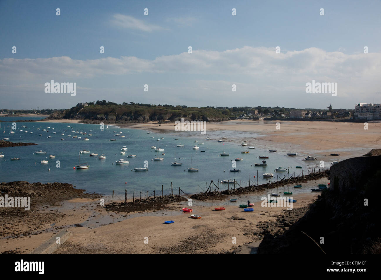La baia di St. Lunaire, Ille-et-Vilaine, Brittany. Francia, Europa Foto Stock