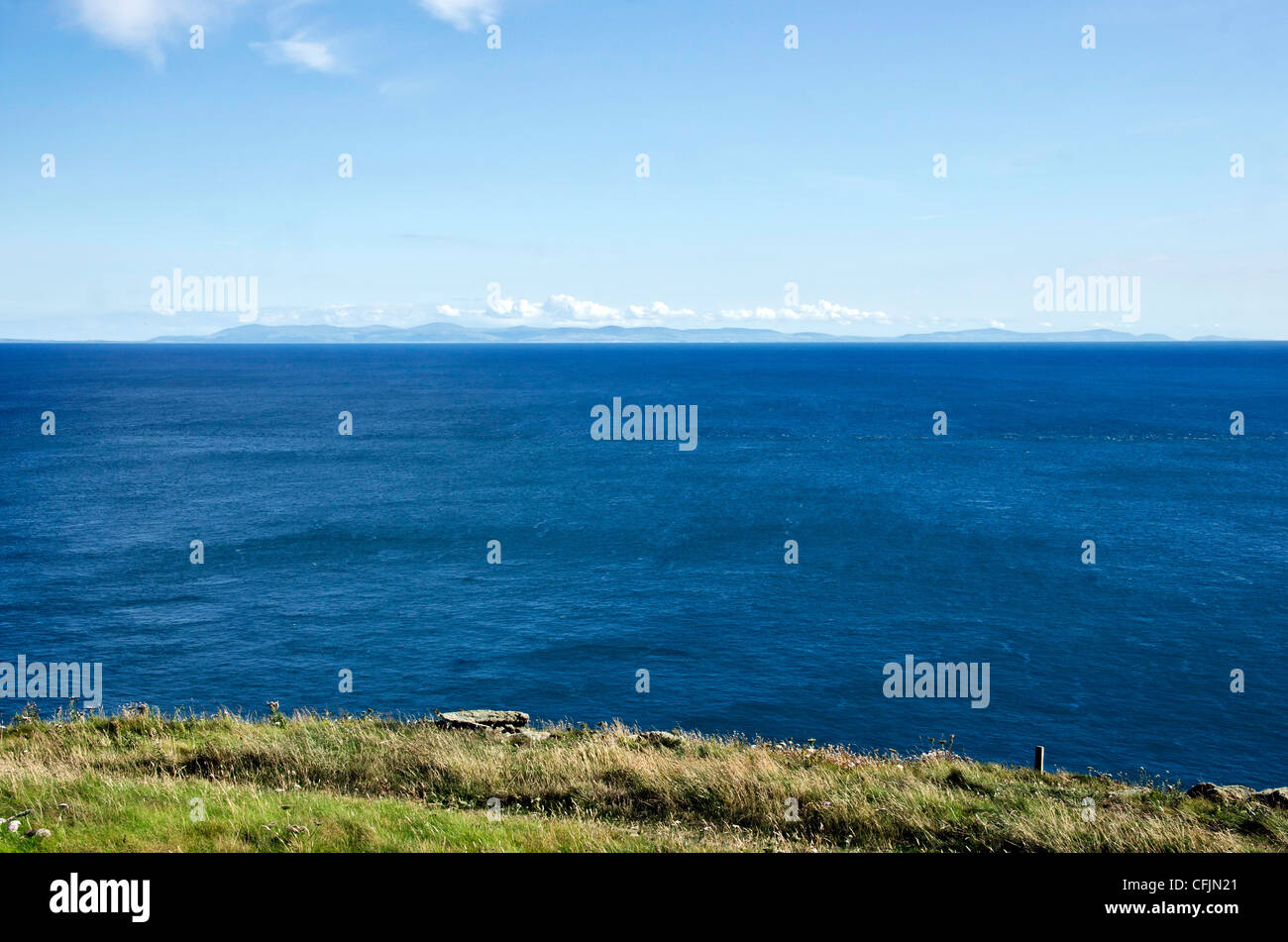 L'Isola di Man dal promontorio di Galloway, sud ovest della Scozia. Foto Stock