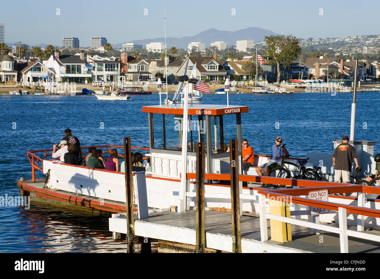 Balboa Island Ferry, Newport Beach, Orange County, California, Stati Uniti d'America, America del Nord Foto Stock