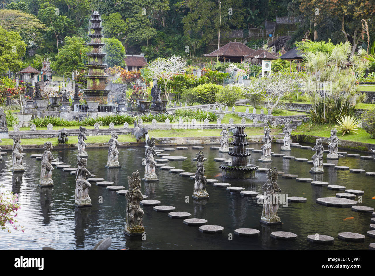 Taman Tirta Gangga (Palazzo d'acqua), Tirta Gangga, Bali, Indonesia, Asia sud-orientale, Asia Foto Stock