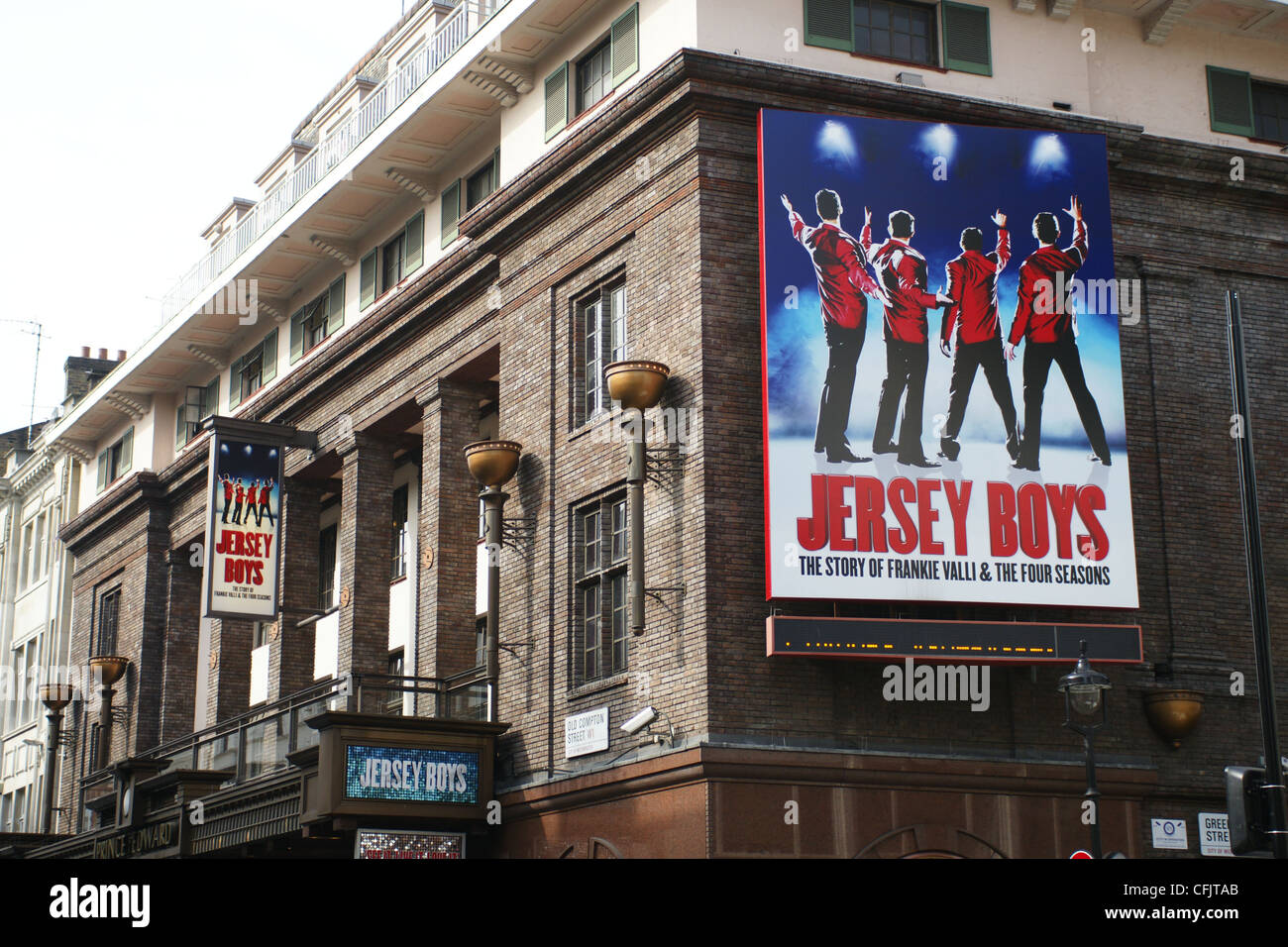 La Jersey Boys fase di produzione al Prince Edward Theatre in Soho Foto Stock