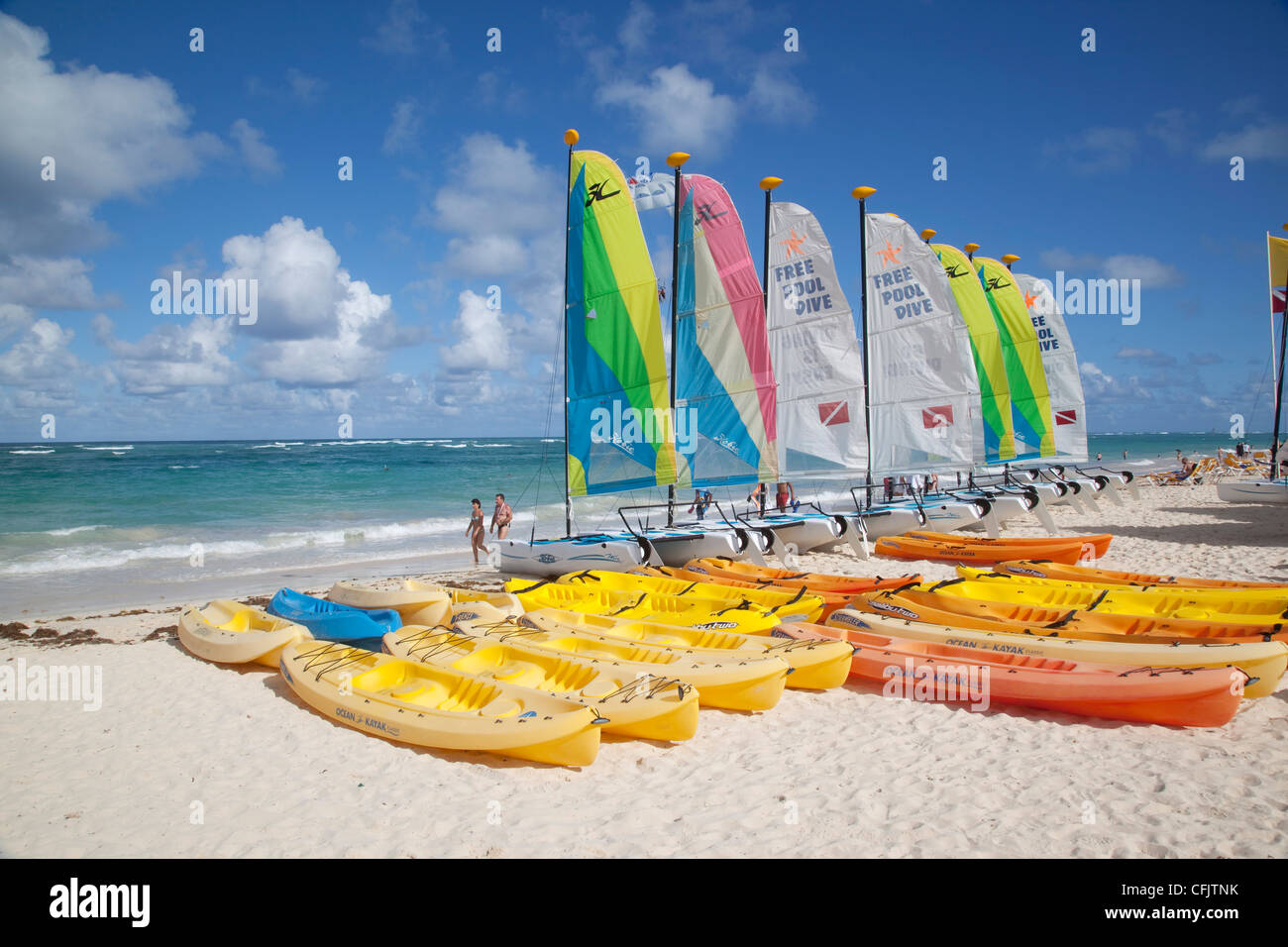 Sport acquatici, Spiaggia Bavaro e Punta Cana, Repubblica Dominicana, West Indies, dei Caraibi e America centrale Foto Stock